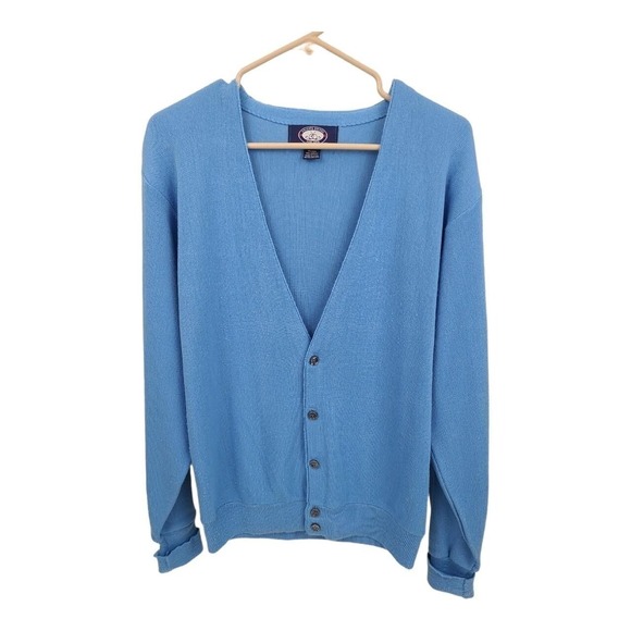 Vintage 90s Knights Bridge Blue Cardigan Sweater Size M 100% Acrylic - Picture 1 of 5